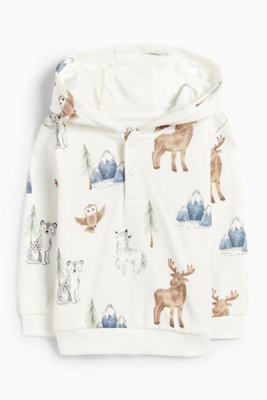 Baby Buben - Wildtiere - Baby-Outfit - 2 teilig - weiß / beige