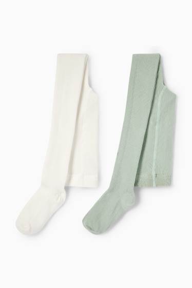Copii - Fete - Multipack 2 perechi - dresuri - verde deschis