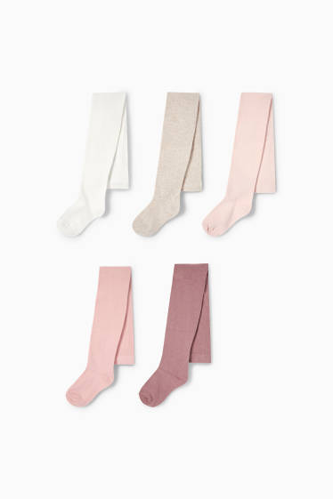 Copii - Fete - Multipack 5 perechi - dresuri - roz