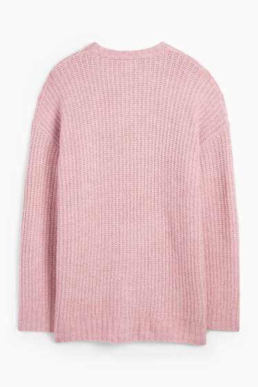 Dames - Trui - geribd - roze