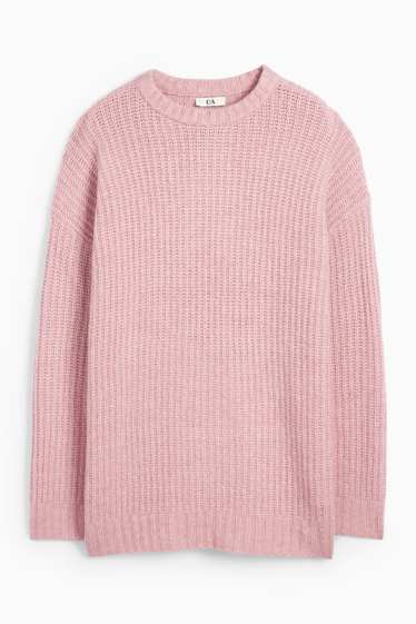 Dames - Trui - geribd - roze