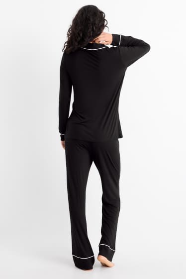 Femei - Pijama din viscoză - negru