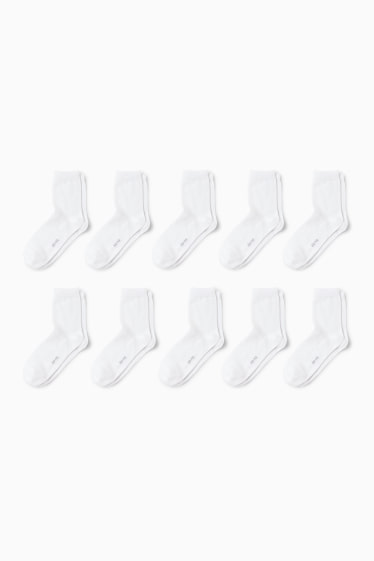 Femei - Multipack 10 perechi - șosete - alb