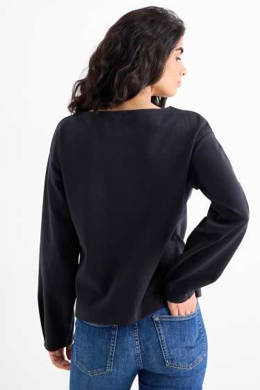 Dames - Longsleeve - donkerblauw