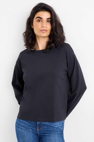 Dames - Longsleeve - donkerblauw