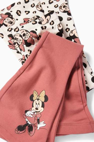 Copii - Fete - Multipack 2 buc. - Minnie Mouse - colanți termoizolanți evazați - roz închis