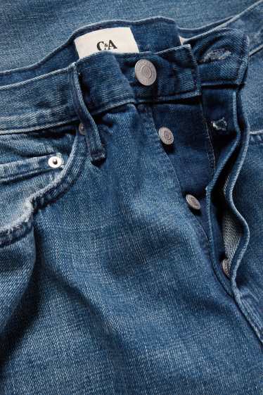 Bărbați - Regular jeans cu fentă cu nasturi - denim-albastru