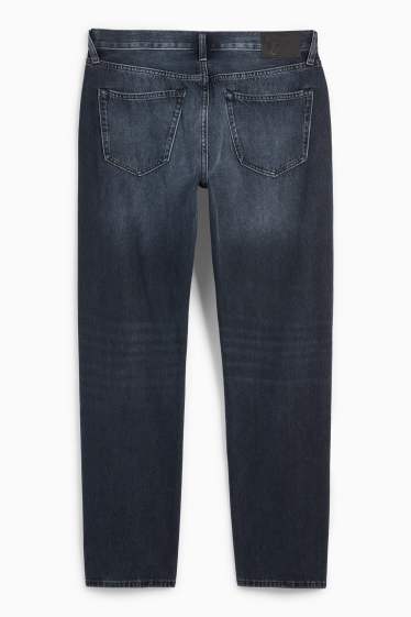 Bărbați - Regular jeans cu fentă cu nasturi - denim-albastru închis