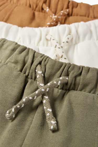 Bebeluși - băieți - Multipack 3 perechi - pantaloni de trening bebeluși - alb / verde