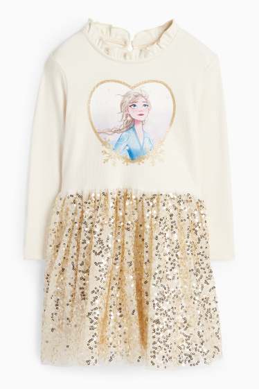 Copii - Fete - Frozen - rochie - alb-crem