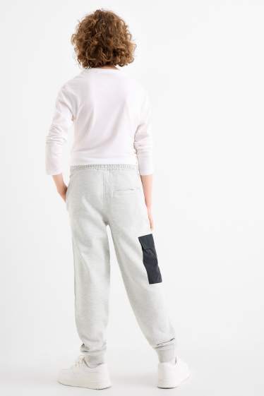 Copii - Băieți - Pantaloni de trening - gri deschis melanj