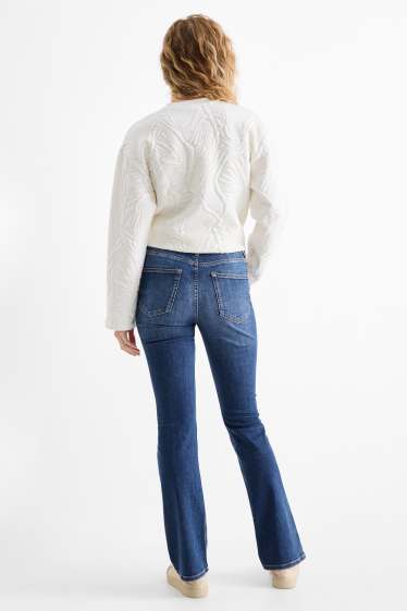 Femei - Bootcut jeans - talie înaltă - LYCRA® - denim-albastru