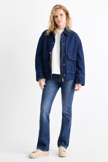 Femei - Bootcut jeans - talie înaltă - LYCRA® - denim-albastru