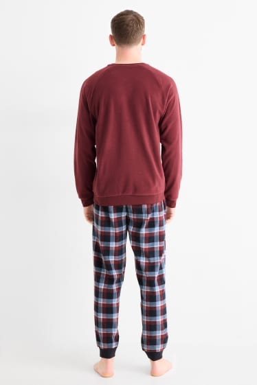 Bărbați - Pijama de iarnă - bordo