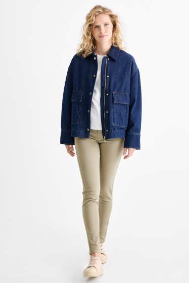 Femei - Jegging jeans - talie înaltă - bej deschis