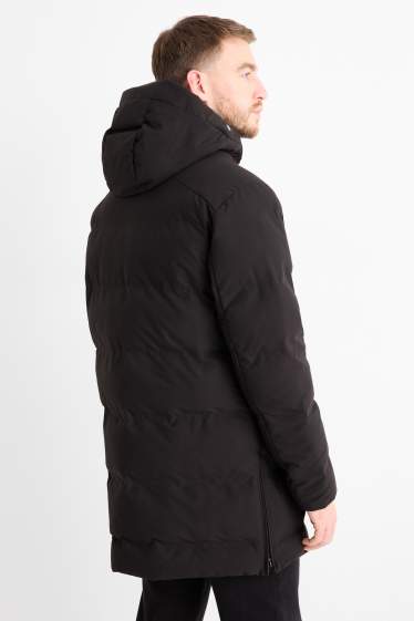 Bărbați - Parka cu glugă - iarnă - rezistentă la apă - negru