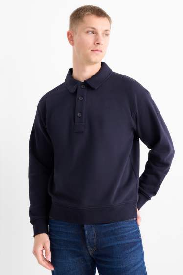 Bărbați - Tricou polo - relaxed fit - albastru închis