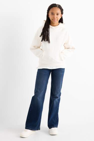 Copii - Fete - Wide leg jeans - denim-albastru închis