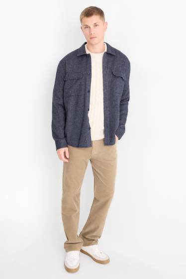 Men - Corduroy trousers - regular fit - taupe