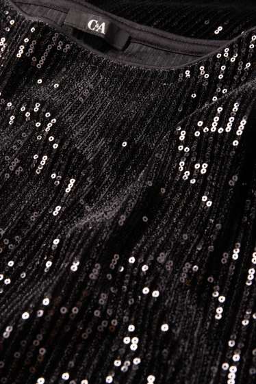 Femei - Rochie bodycon cu paiete - negru