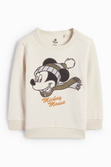 Bebeluși - băieți - Mickey Mouse - compleu bebeluși - 2 piese - bej deschis