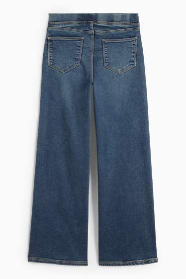 Copii - Fete - Wide leg jeggings - denim-albastru