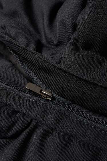 Men - Quilted jacket with hood - water-repellent - dark blue