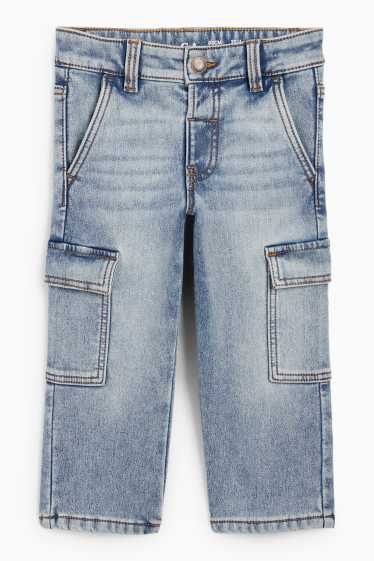Copii - Băieți - Cargo jeans - jeans termoizolanți - denim-albastru deschis