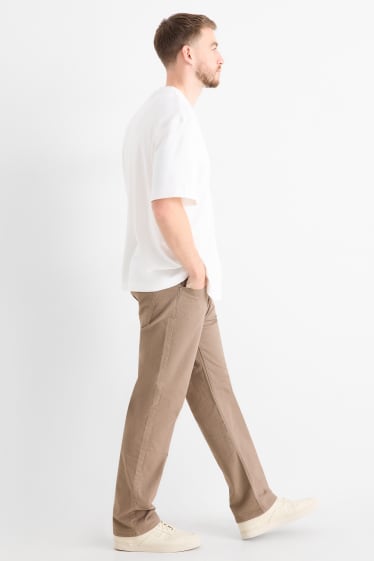 Bărbați - Pantaloni termoizolanți - regular fit - taupe