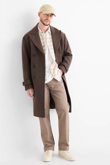 Bărbați - Pantaloni termoizolanți - regular fit - taupe