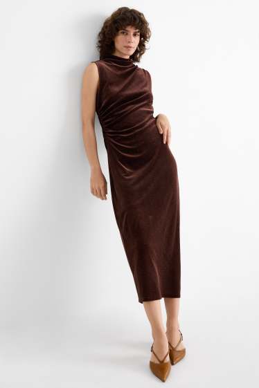 Femei - Rochie bodycon - maro închis