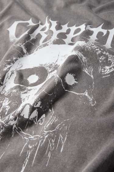 Bărbați - Tricou cu mânecă lungă - relaxed fit - gri