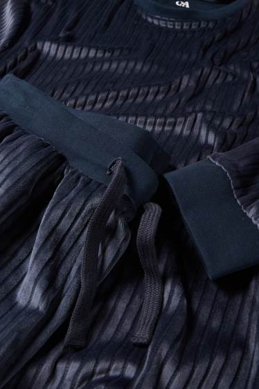 Men - Winter pyjamas - ribbed - dark blue