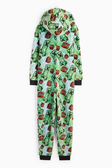 Copii - Băieți - Minecraft - salopetă de fleece - verde deschis