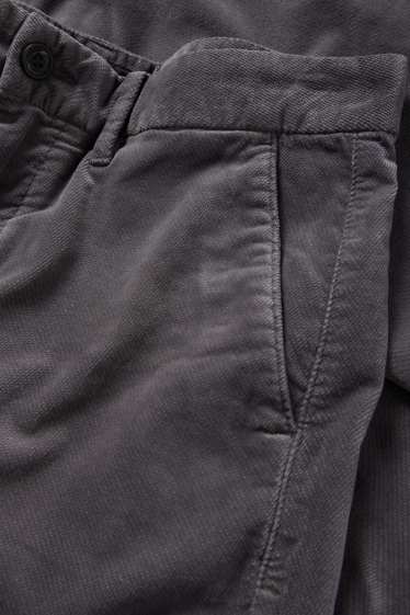 Bărbați - Chino - regular fit - structurat - gri închis