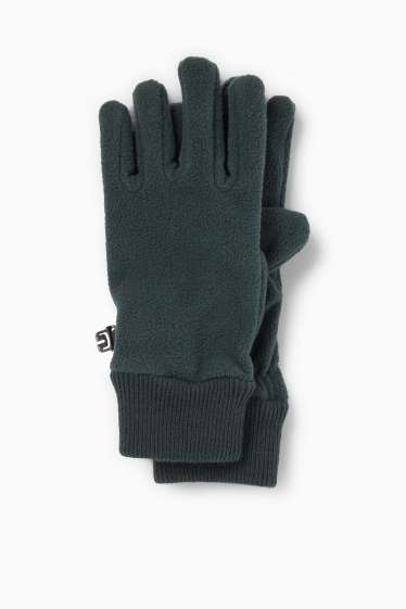 Copii - Băieți - Mănuși de fleece - verde închis