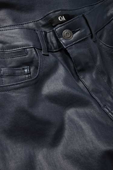 Femei - Pantaloni de stofă - talie înaltă - skinny fit - albastru închis