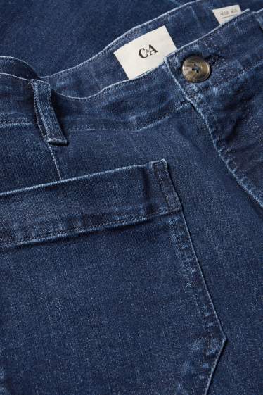 Femei - Wide leg jeans - talie înaltă - denim-albastru închis