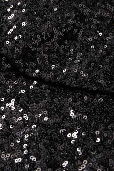 Femei - Rochie cu paiete - straight fit - negru