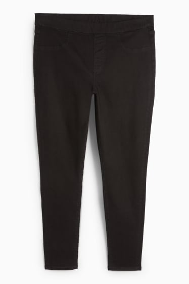 Femei - Jegging jeans - talie medie - negru