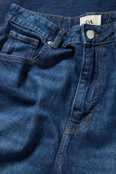 Femei - Wide leg jeans - talie înaltă - denim-albastru