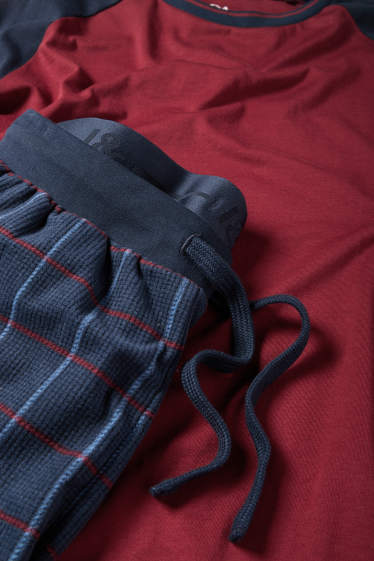 Bărbați - Pijama - roșu / albastru