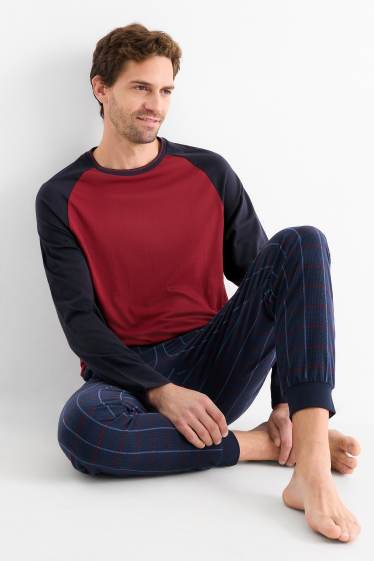 Bărbați - Pijama - roșu / albastru