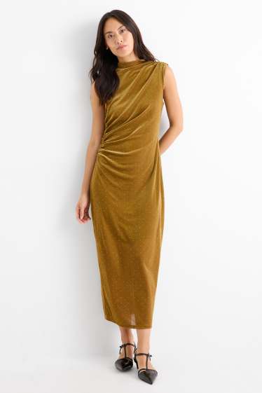 Femei - Rochie bodycon - galben muștar