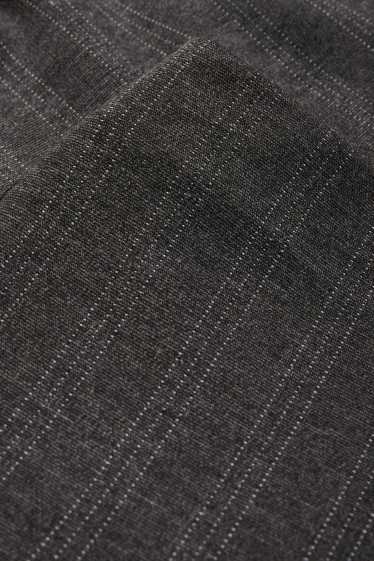 Women - Jersey trousers - mid-rise waist - flared - pinstripes - dark gray