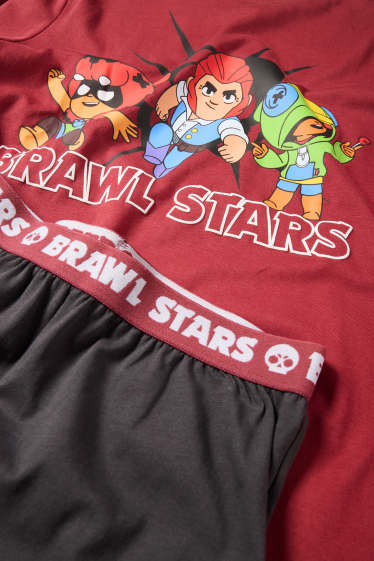 Copii - Băieți - Brawl Stars - pijama - 2 piese - roșu / gri