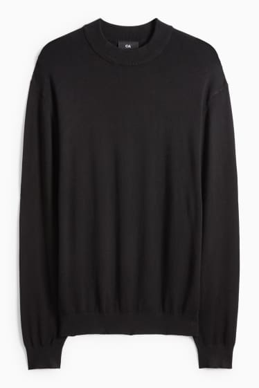 Herren - Feinstrickpullover - schwarz