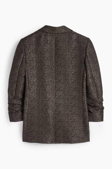Femei - Blazer office - regular fit - imprimeu de leopard - negru