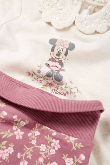 Bebeluși - fete - Minnie Mouse - compleu bebeluși - 3 piese - bej deschis