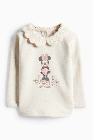 Bebeluși - fete - Minnie Mouse - compleu bebeluși - 3 piese - bej deschis